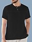 cheap Men&#039;s-Men&#039;s Shirt Solid Color Stand Collar Casual Daily Short Sleeve Tops Simple Basic White Black Gray