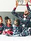 cheap Family Look Sets-Family Pajamas Santa Claus Print Black Long Sleeve Active Matching Outfits