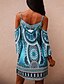 cheap Casual Dresses-Blue Hollow Out Women&#039;s Mini Dress