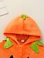 billige Hættetrøjer og sweatshirts til piger-Børn Unisex Hattetrøje Langærmet Tegneserie Græskar Bogstaver Orange Bomuld Børn Toppe Aktiv Efterår Halloween Regulær 3-8 år