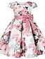 cheap Toddler Girls&#039; Dresses-Adorable Floral Skater Dress for Girls Polyester