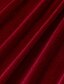 abordables Ensembles de look familial-Maman et moi Velours Robes du quotidien Couleur unie Ruché Vert Vin Midi Manches Longues Elégant Tenues assorties / L&#039;autume