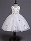 cheap Girls&#039; Dresses-Kids Girls&#039; Dress Flower Party Birthday Embroidered Bow Princess Sweet Polyester Floral Embroidery Dress A Line Dress Summer Spring 3-12 Years White Pink Red
