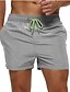 cheap Men&#039;s Bottoms-Men&#039;s Shorts Solid Color Elastic Waist Elastic Drawstring Design Short Outdoor Sports Home Holiday Simple Casual / Sporty Green White Inelastic