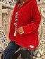 baratos Sweaters &amp; Cardigans-Mulheres Pulôver Suéter Côr Sólida Tricotado Tamanho grande Básico Casual Manga Longa Solto Padrão Casacos de malha Outono Inverno Com Capuz Amarelo Rosa Laranja