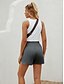 cheap Pants-Women&#039;s Shorts Split Sweatpants Slacks Short Pants Micro-elastic Casual Daily Solid Color High Waist Soft Sports Blue Black Grey Dark Gray S M L XL