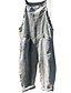 cheap Jumpsuits &amp; Rompers-Women&#039;s Overall Striped Drawstring Casual Daily Strap Straight Casual Daily Sleeveless Loose Sleeveless Green Blue Gray S M L Spring &amp;  Fall