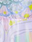 preiswerte Kleider für Mädchen-Kinder Wenig Kleid Mädchen Regenbogen Gestreift Meerjungfrau Bedruckt Grün Weiß Blau Übers Knie Ärmellos Prinzessin nette Art Kleider Schlank 3-10 Jahre