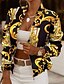 baratos Women&#039;s Coats &amp; Jackets-jaqueta bomber feminina casual gola jaqueta leve zip up casaco estampado branco preto rosa amarelo outono zíper ajuste regular casual diário m l xl