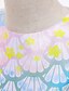 cheap Girls&#039; Dresses-Kids Little Dress Girls&#039; Rainbow Striped Mermaid Print Green White Blue Above Knee Sleeveless Princess Cute Dresses Slim 3-10 Years