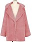 cheap Coats &amp; Trench Coats-Women&#039;s Teddy Coat Fall Winter Spring Daily Date Going out Long Coat Warm Regular Fit Elegant &amp; Luxurious Jacket Long Sleeve Pocket Solid Colored Fuchsia Camel Black