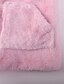 abordables Abrigos y Gabardinas de Mujer-Mujer Abrigo de piel sintética Invierno Diario Regular Abrigo Ajuste regular Casual Chaquetas Manga Larga Detalles en Piel Un Color Rosa