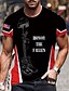 billige Tank Tops-Herre T-Shirts T-shirt Skjorte Grafisk Dødningehoveder Amerikansk flag Uafhængighedsdagen 3D-udskrivning Rund hals Plusstørrelser Fest Daglig Kortærmet Trykt mønster Toppe overdrevet Blå Regnbue Rød