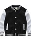 cheap Boys&#039; Jackets &amp; Coats-Boys&#039; Vintage Baseball Jacket with Stripes