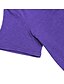 baratos Shoes &amp; Accessories-Mulheres Camiseta Azul marinho Azul Roxo Tecido Casa Diário Manga Curta Decote V Básico Algodão Padrão S / Lavar na Maquina / Micro-Elástica