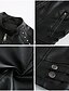 cheap Jackets-Women&#039;s Faux Leather Jacket Fall Winter Spring Street Daily Date Short Coat Round Neck Warm Regular Fit Sporty Elegant Casual Jacket Long Sleeve Patchwork Solid Colored Black Pink Wine