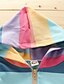 preiswerte Jacken &amp; Mäntel für Mädchen-Kinder Mädchen Langarm Mantel Farbblock Blau Regenbogen Reißverschluss Regenbogen Aktiv Herbst 3-8 Jahre / Grundlegend / Baumwolle