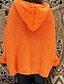 cheap Sweaters &amp; Cardigans-Women&#039;s Pullover Sweater Solid Color Knitted Oversize Basic Casual Long Sleeve Loose Regular Sweater Cardigans Fall Winter Hooded Yellow Blushing Pink Orange