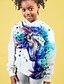 billige Hettegensere og gensere til jenter-barnegutter 3d digital print sweatshirts hettegenser med galaksemønster med hette