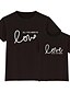 cheap New Arrivals-Tops Cotton Mommy and Me Athleisure Letter Print Gray White Black Short Sleeve Basic Matching Outfits / Summer / Cute