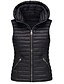 cheap Coats &amp; Trench Coats-Women&#039;s Down Vest Hoodie Jacket Casual Street Sport Daily Valentine&#039;s Day Coat Regular Cotton Navy White Black Zipper Fall Winter Hoodie Regular Fit XS S M L XL XXL / Solid Color