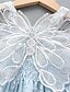 abordables Robes pour Filles-Robe Fille Enfants Petit Papillon Lacet Ecole du quotidien Rose Claire Bleu Ciel Coton Sans Manches Casual Doux Robes Printemps Eté 3-12 ans