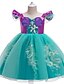 cheap Girls&#039; Dresses-Kids Little Girls&#039; Dress Mermaid Party Special Occasion Mesh Blue Above Knee Sleeveless Princess Cute Dresses Fall Winter Children&#039;s Day 3-10 Years / Spring / Summer