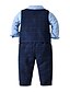 cheap Boys&#039; Clothing Sets-Kids Toddler Boys&#039; Clothing Set Children&#039;s Day Long Sleeve 4 Pieces Blue Plaid Casual / Daily Festival Cotton Basic 2-6 Years / Fall / Winter / Spring