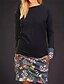 abordables Vestidos casuales-Mujer Mini vestido corto Vestido de una línea Negro Manga Larga Estampado Floral Escote Redondo Otoño Casual 2021 S M L XL XXL 3XL