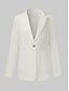 cheap Jackets-Women&#039;s Blazer Pocket Solid Colored Business Long Sleeve Coat Causal Fall Spring Regular Jacket Blushing Pink / Notch lapel collar / Work / Cotton