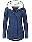 cheap Down&amp; Parkas-Women&#039;s Casual Fall Winter 3 in 1 Parka Jacket Waterproof