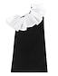 cheap Girls&#039; Dresses-Kids Little Girls&#039; Dress Patchwork Daily Wear Black Cotton Sleeveless Casual Daily Dresses 1 year+