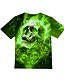 billige T-shirts &amp; Trøjer til Drenge-Halloween Drenge 3D Dødningehoveder T-shirt Kortærmet 3D-udskrivning Sommer Aktiv Polyester Børn 4-12 år Regulær
