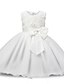 cheap Girls&#039; Dresses-Kids Toddler Girls&#039; Dress Solid Colored Sleeveless Party Bow Sweet Lace Tulle Above Knee Tulle Dress Summer Spring 1-5 Years White Pink Red