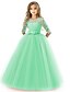 cheap Girls&#039; Dresses-Girls&#039; Vintage Floral Lace Bow Maxi Gown
