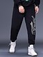 cheap Pants-Men&#039;s Stylish Casual / Sporty Pocket Pants Full Length Pants Micro-elastic Daily Sports Cotton Letter Mid Waist Comfort Breathable Black XL XXL 3XL 4XL 5XL