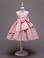cheap Girls&#039; Dresses-Kids Little Girls&#039; Dress Solid Colored Party Birthday A Line Dress Bow Blushing Pink Dusty Rose Gray Midi Sleeveless Princess Sweet Dresses Summer Regular Fit 3-10 Years