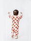 billige Sæt med tøj til hele familien-Halloween Pyjamas Familie udseende Daglig Græskar Trykt mønster Lysegul Langærmet Sød Matchende tøj / Efterår / Vinter