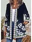 billige Women&#039;s Coats &amp; Jackets-kvinners jakke fritidsjakke blomsterprint høst vanlig frakk rund hals regulær passform pustende fritidsjakke lange ermer grønn svart blå daglig ferie