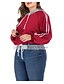 cheap Plus Size Sweaters-Women&#039;s Plus Size Tops Hoodie Sweatshirt Solid Colored Hooded Casual Streetwear Winter Wine Big Size L XL XXL 3XL 4XL / Loose / Oversized