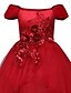 cheap Girls&#039; Dresses-Kids Girls&#039; Dress Floral Flower Formal Wedding Party Birthday Party Beads Bow Elegant Gowns Lace Tulle Floral Embroidery Dress Tulle Dress Layered Dress Pink Red Navy Blue