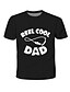 cheap New Arrivals-Dad and Son T shirt Tops Graphic Print White Black Short Sleeve 3D Print Daily Matching Outfits / Summer