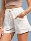 cheap Women&#039;s Clothing-Women&#039;s Shorts Shorts Pants Micro-elastic Casual Daily Plain Mid Waist White S M L XL / Fleece Lining