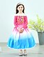 preiswerte Kleider für Mädchen-Kinder Wenig Kleid Mädchen Mehrfarbig Party / Abend Blau Rosa Baumwolle Langarm Cosplay Kleider Ganzjährig 2-9 Jahre