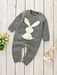 cheap Women&#039;s-Baby Unisex Boys&#039; Girls&#039; Active Cute Romper Home Daily Wear Blue Blushing Pink Black Animal Rabbit Patchwork Long Sleeve / Fall / Winter