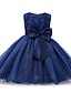 cheap Girls&#039; Dresses-Kids Toddler Girls&#039; Dress Solid Colored Sleeveless Party Bow Sweet Lace Tulle Above Knee Tulle Dress Summer Spring 1-5 Years White Pink Red