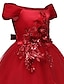 preiswerte Kleider für Mädchen-kinderkleidung Mädchen Kleid Blumen Blume Formal Hochzeitsfeier Geburtstag Glasperlen Schleife Elegant Kleider Spitze Tüll Kleid mit Blumenstickerei Tüll-Kleid Kleid mit vielen Schichten Rosa Rote