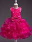 preiswerte Kleider für Mädchen-Kinder Wenig Mädchen Kleid Blumen / Pflanzen Schleifenband Party / Abend Buntes Blau Purpur Rosa Ärmellos Formell Kleider Ganzjährig 3-10 Jahre