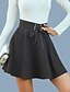 cheap Women&#039;s Clothing-Women&#039;s Basic Fashion Skirts Daily Plain Black S M L