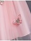 preiswerte Kleider für Mädchen-kinderkleidung Mädchen Kleid Blume Party Geburtstag Bestickt Schleife Prinzessin Süß Polyester Kleid mit Blumenstickerei A Linie Kleid Sommer Frühling 3-12 Jahre Weiß Rosa Rote
